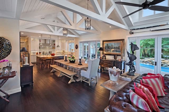 17 Brilliant Open Plan DIning Room Designs In Rustic Style 3