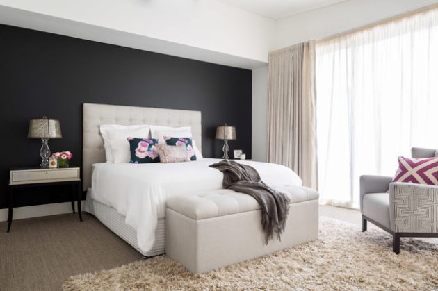 19 Stylish Bedroom Designs Will Black Wall That Exudes Elegance