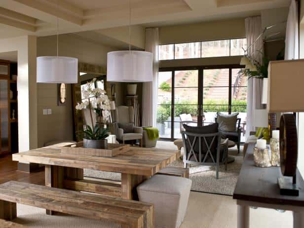 17 Brilliant Open Plan DIning Room Designs In Rustic Style
