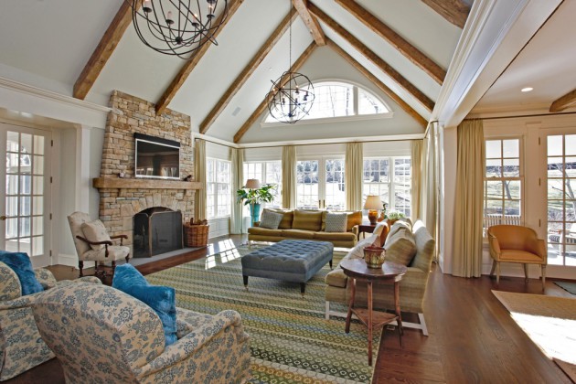 23 Brilliant Living Room Designs With Exposed Beams