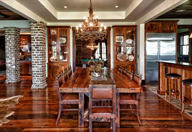 17 Brilliant Open Plan DIning Room Designs In Rustic Style 8
