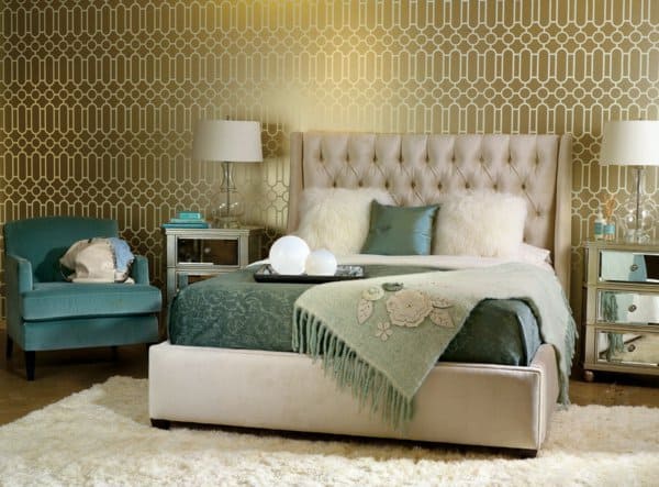 17 Interesting Wallpapers With Geometric Pattern For Every Bedroom 9