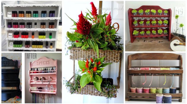 17 Interesting Ideas For Repurposing Old Spice Rack That You Need To See