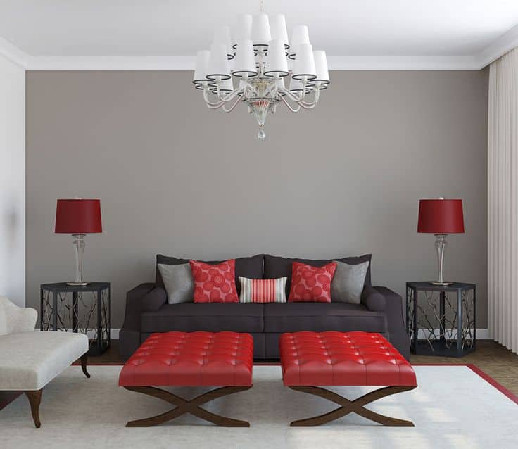 16 Gorgeous Grey Living Rooms With Red Details 16 Gorgeous Grey Living Rooms With Red Details