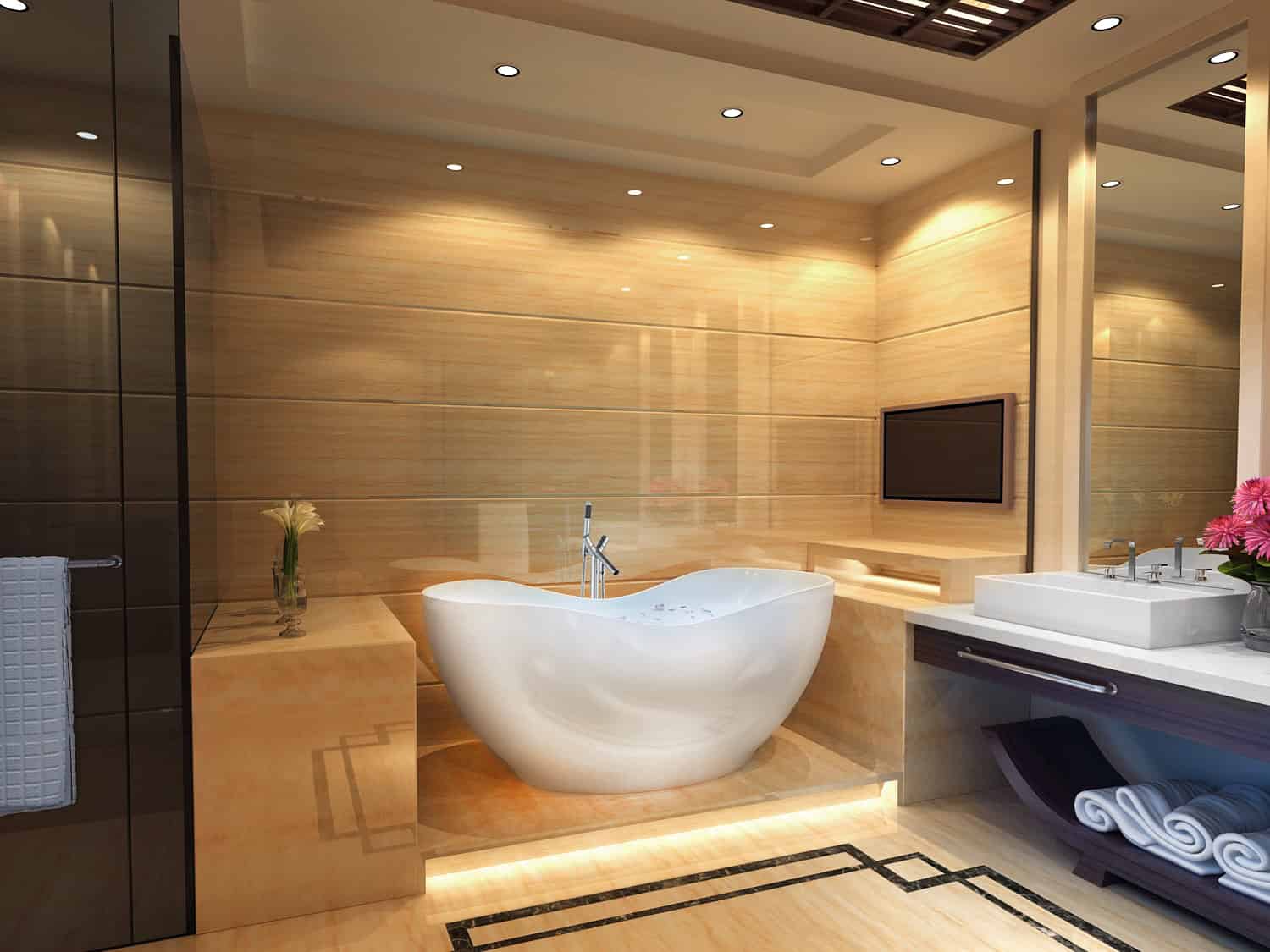 18 Luxury Bathroom Designs With Freestanding Bathtub 10