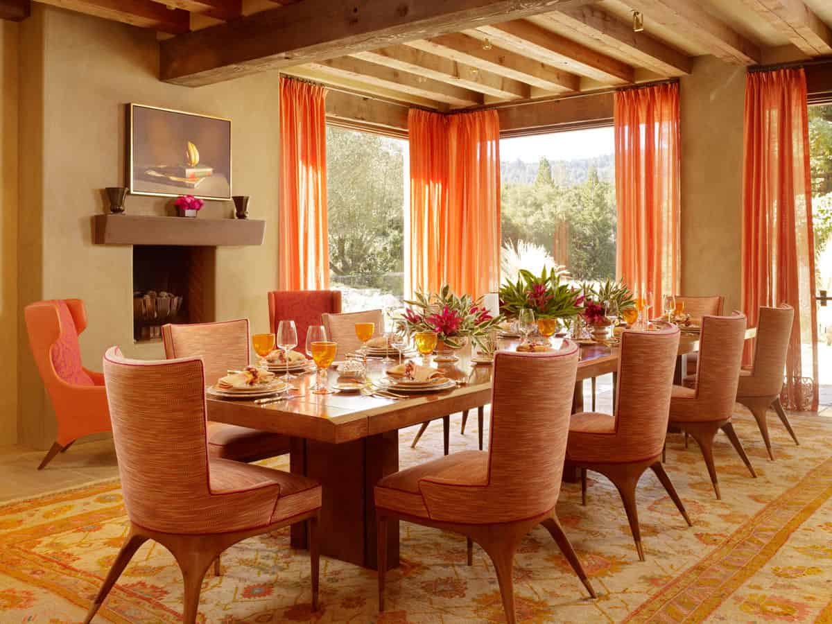 Orange Color In Your Dining Room- Why Not? 11