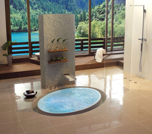 15 Really Awesome Bathrooms With Sunken Bathtub That Will Amaze You