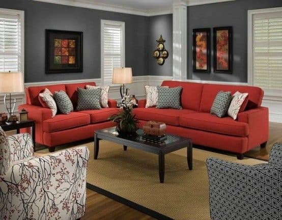 16 Gorgeous Grey Living Rooms With Red Details 16 Gorgeous Grey Living Rooms With Red Details