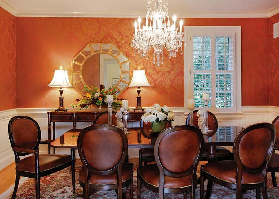 Orange Color In Your Dining Room- Why Not? 14