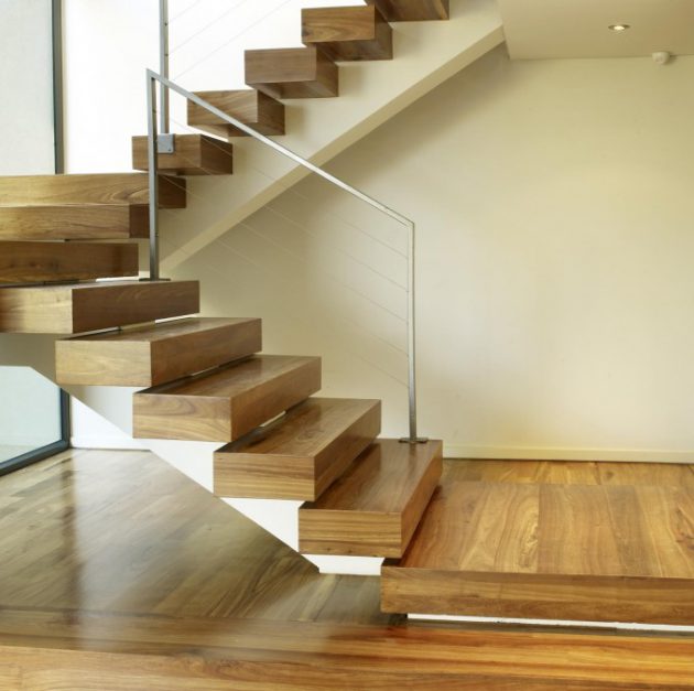 18 Gorgeous Floating Staircase Designs With A Big Statement