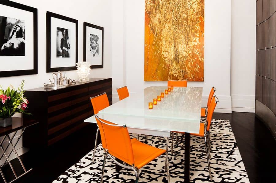 Orange Color In Your Dining Room- Why Not? 18