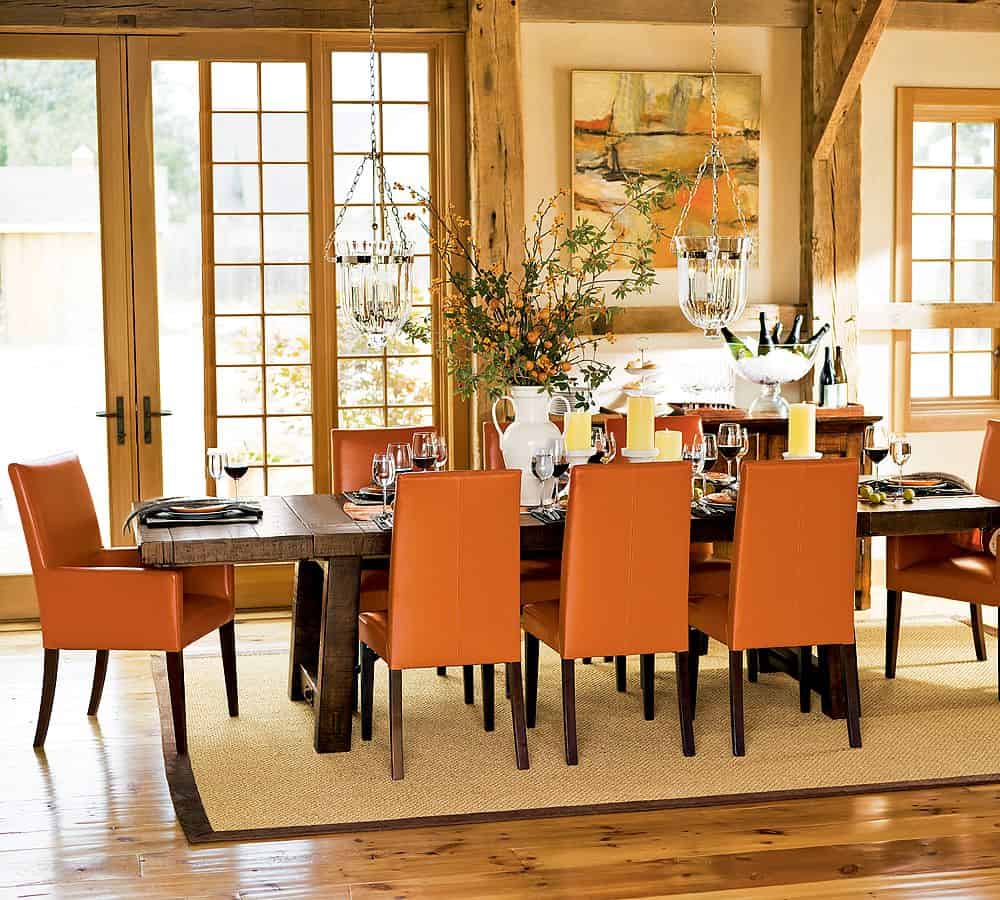 Orange Color In Your Dining Room- Why Not? 2