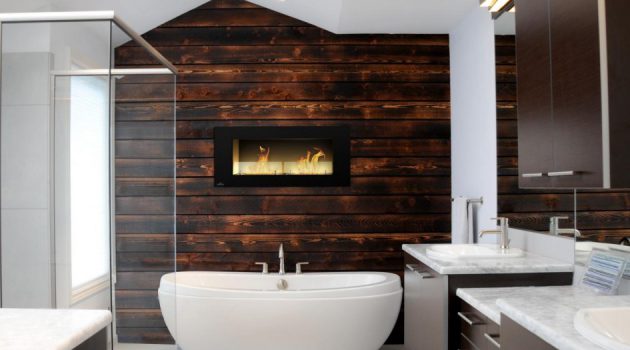 16 Marvelous Bathroom Designs With Wooden Wall That Abound With Elegance & Warmth