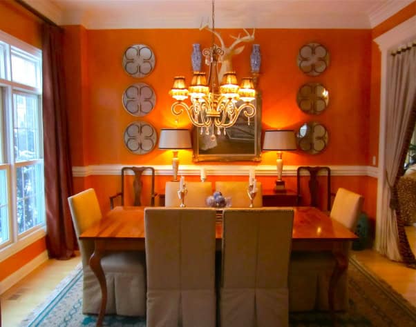 Orange Color In Your Dining Room- Why Not?