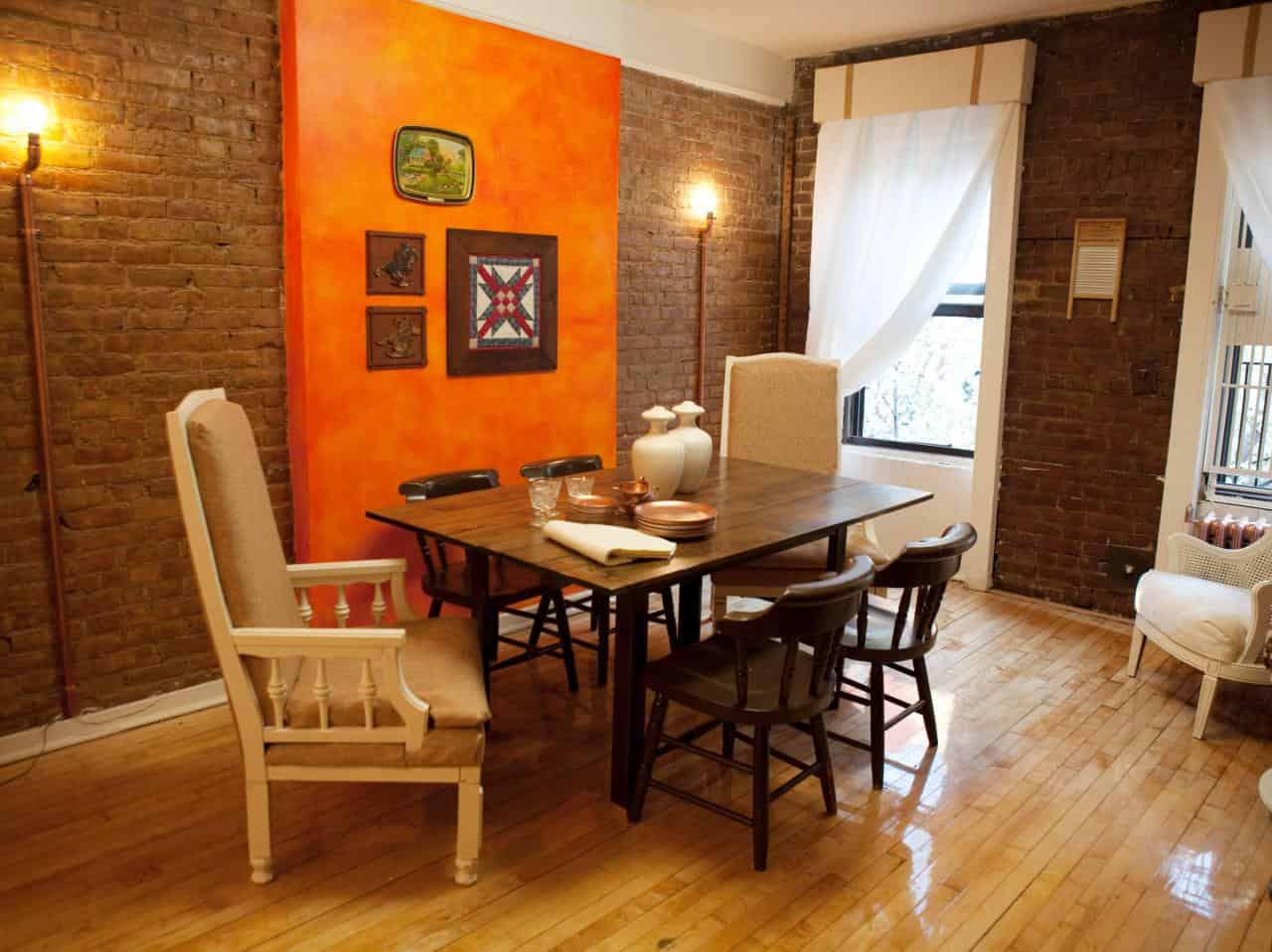 Orange Color In Your Dining Room- Why Not? 7