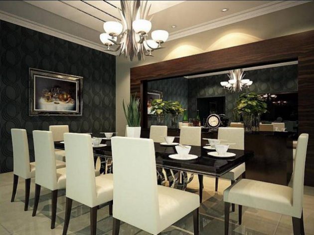 18 Extravagant Black &amp; White Dining Rooms That Are Worth Seeing