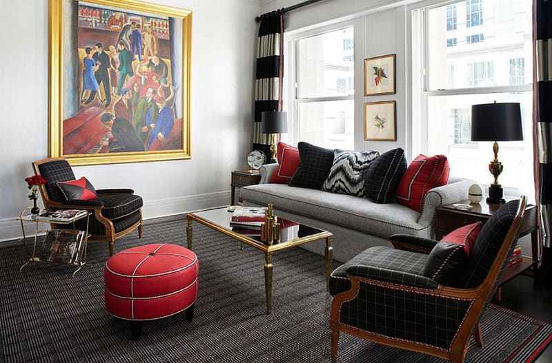 16 Gorgeous Grey Living Rooms With Red Details 16 Gorgeous Grey Living Rooms With Red Details