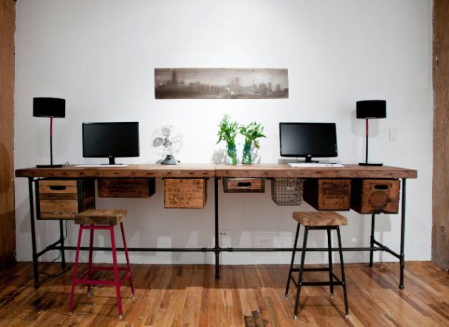 16 Classy Office Desk Designs In Industrial Style
