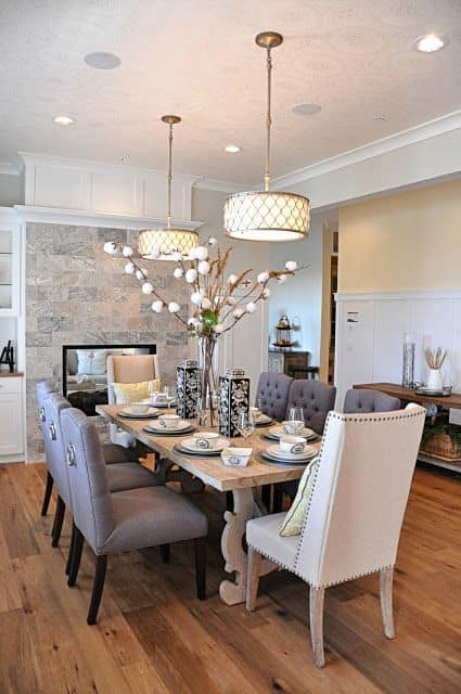 18+ Farmhouse Decor Dining contemporary end designs european apartment