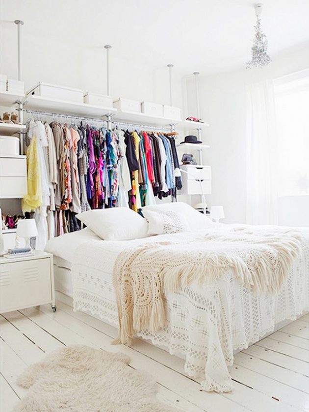 21 Really Inspiring Makeshift Closet Designs For Small Spaces