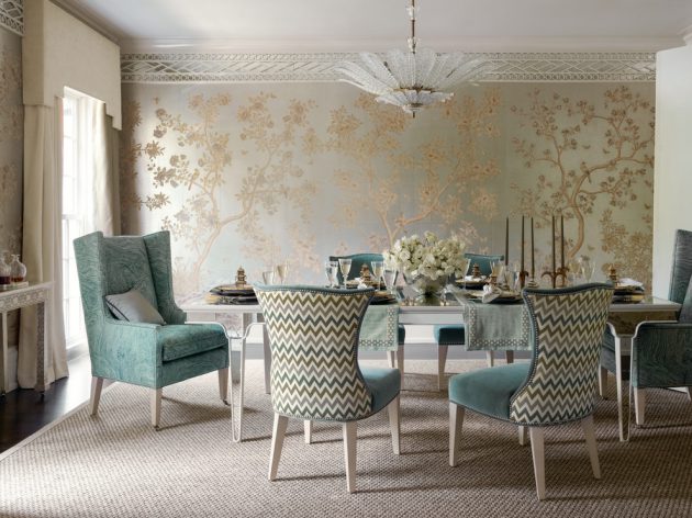 17 Fabulous Dining Room Designs With Modern Wallpaper