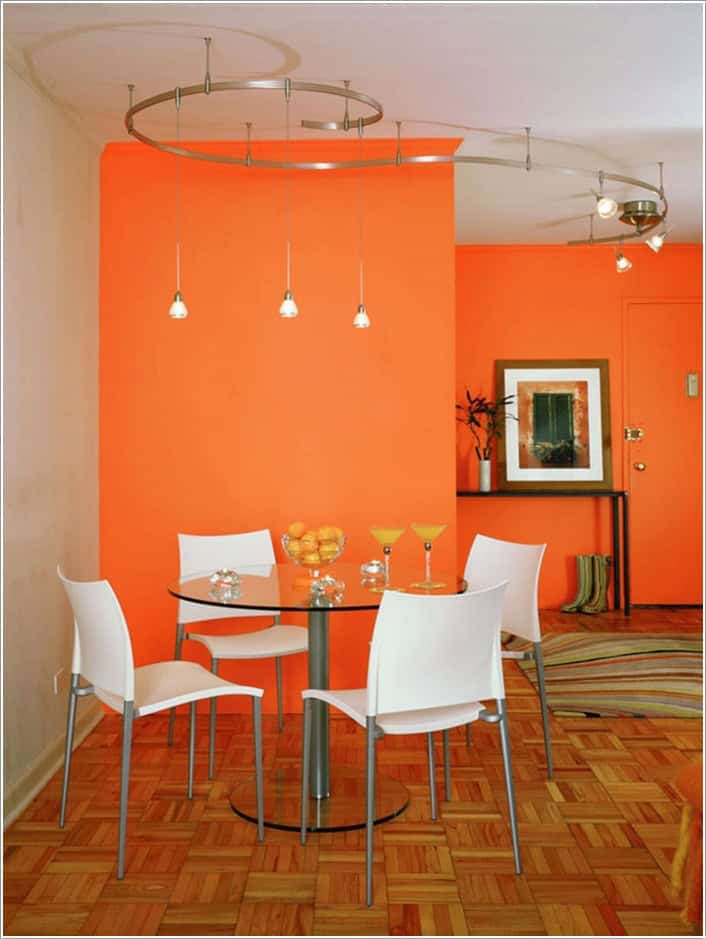 Orange Color In Your Dining Room- Why Not? 9