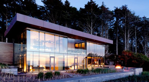 Finley Beach House – A Transparent Beachfront Residence By Bora Architects In Oregon