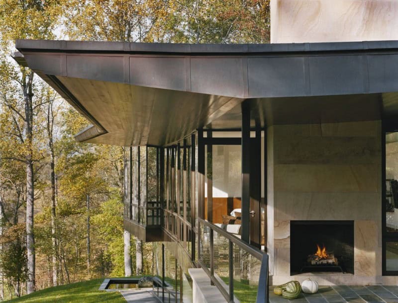 The Striking Blue Ridge Residence by Voorsanger Architects in Virginia, USA The Striking Blue Ridge Residence by Voorsanger Architects in Virginia, USA (5)