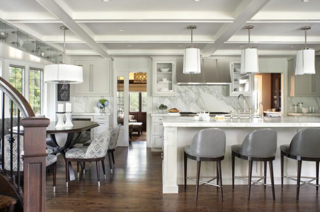 19 Beautifully Decorated Kitchens With Marble Backsplash That You Need To See