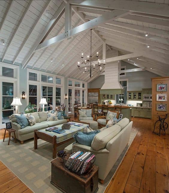 17 Charming Living Room Designs With Vaulted Ceiling