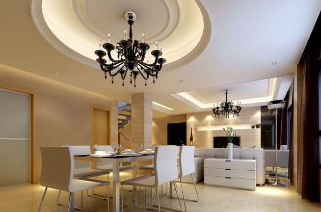 17 Eye-Catching Ceiling Designs To Spruce Up The Look Of Your Dining Room