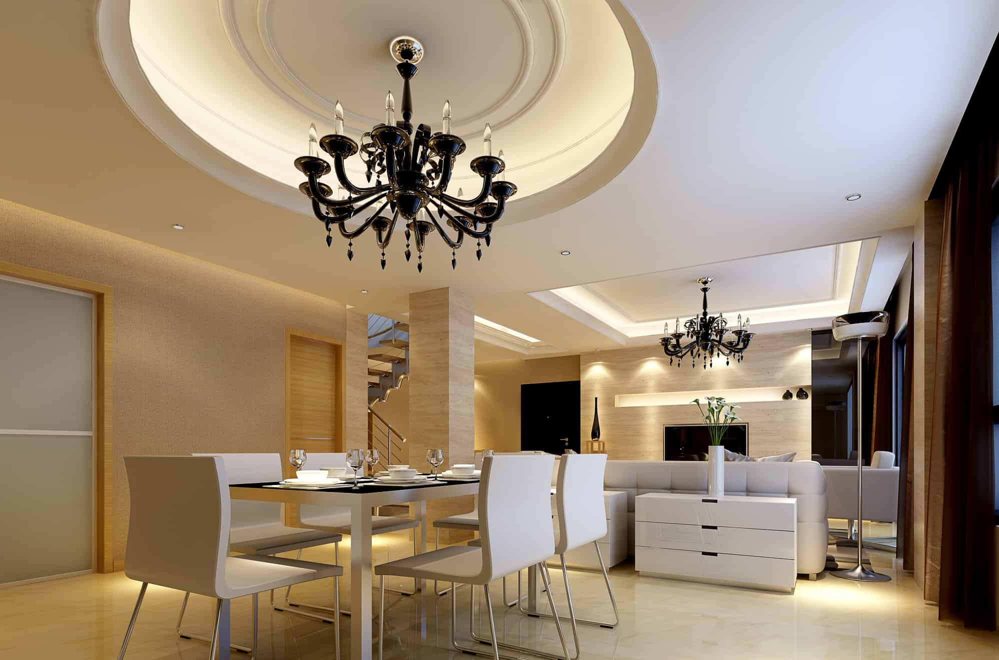 dining room ceiling design column