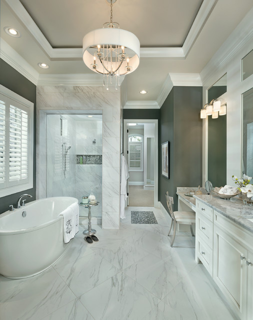18 Divine Contemporary Bathroom Designs With Freestanding Bathroom That