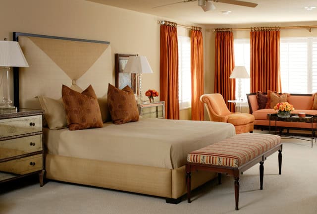 17 Sophisticated Bedroom Designs With Addition Of Orange Color 13