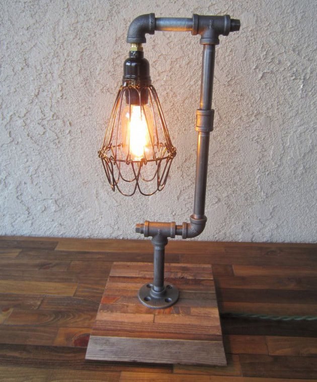 20 Extravagant DIY Lamp Designs With Industrial Charm 16
