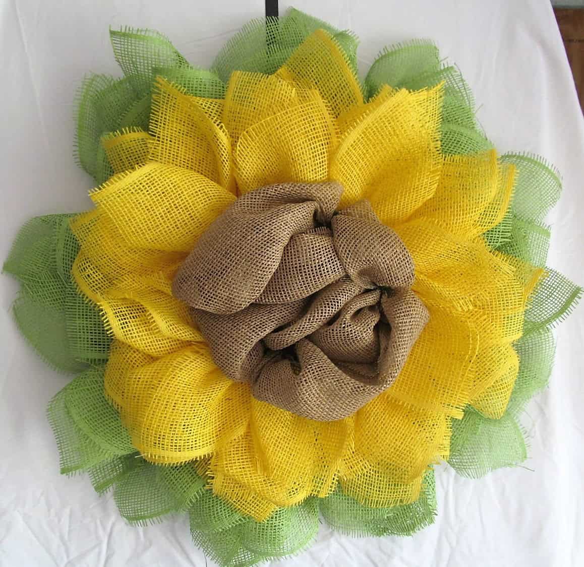 Yellow Sunflower Wreath Buy it on: www.etsy.com