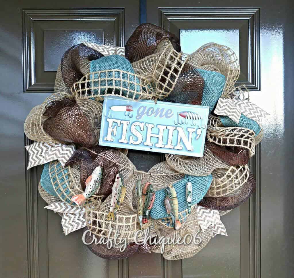 Gone Fishing Wreath Buy it on: www.etsy.com