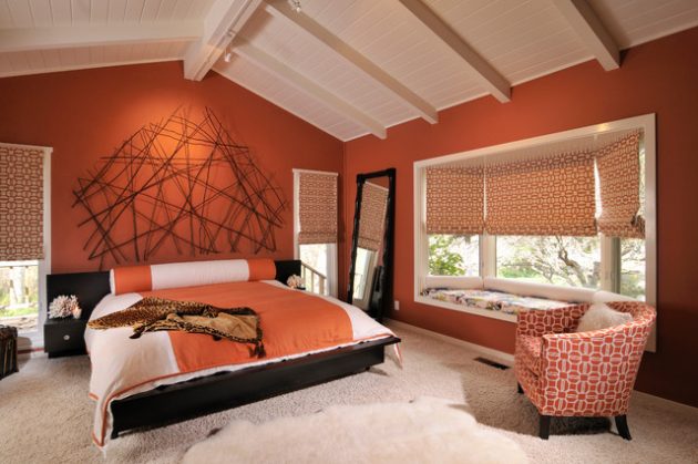 17 Sophisticated Bedroom Designs With Addition Of Orange Color