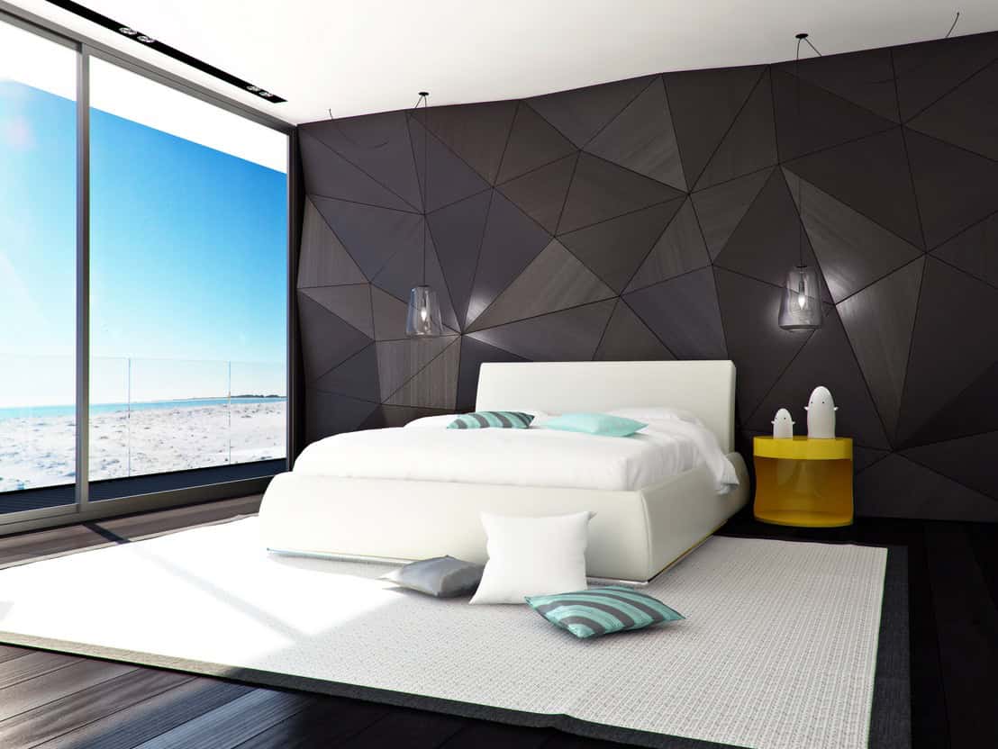 17 Enrossing Bedroom Designs With Dark Wall That Breaks The Monotony 1