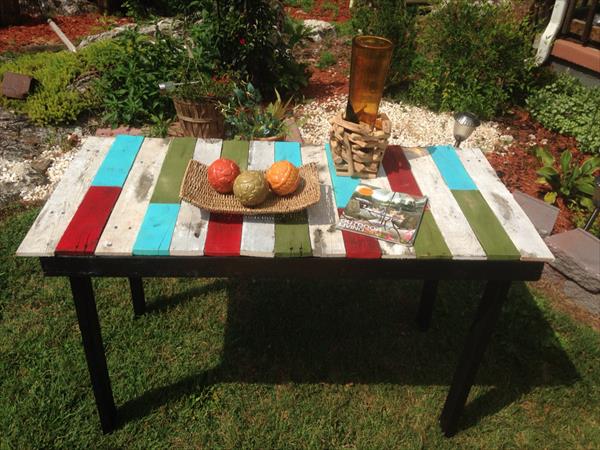 10 Super Easy Ideas To Make Fascinating DIY Pallet Table For The Garden