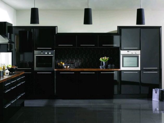 Contemporary Black Kitchen Cabinet design Another important factor that determines whether or not you should have black kitchen cabinets is the amount of natural light that your kitchen receives.black wooden kitchen cabinets idea Finally, the overall kitchen decor also determines the suitability of black cabinets.
