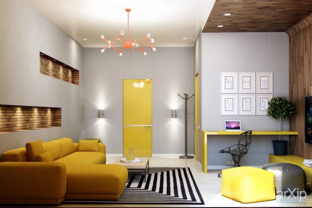 18 Inspirational Ideas For Decorating The Living Room With Yellow Accents