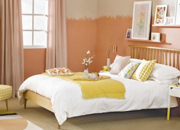 19 Magnificent Bedrooms Designs With Peach Walls