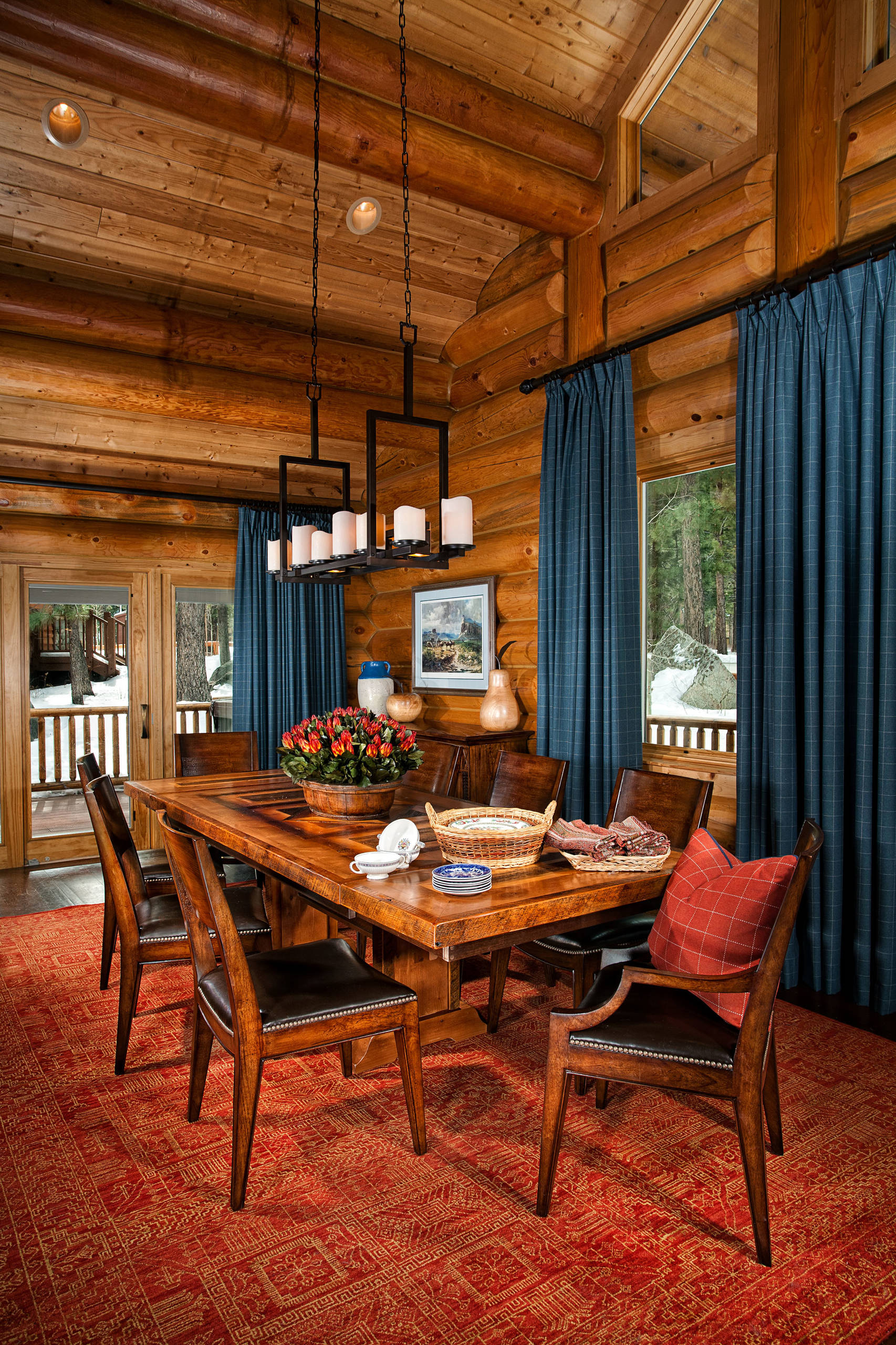 dining room rustic designs cabin majestic miss log architectureartdesigns cant style dinning table source