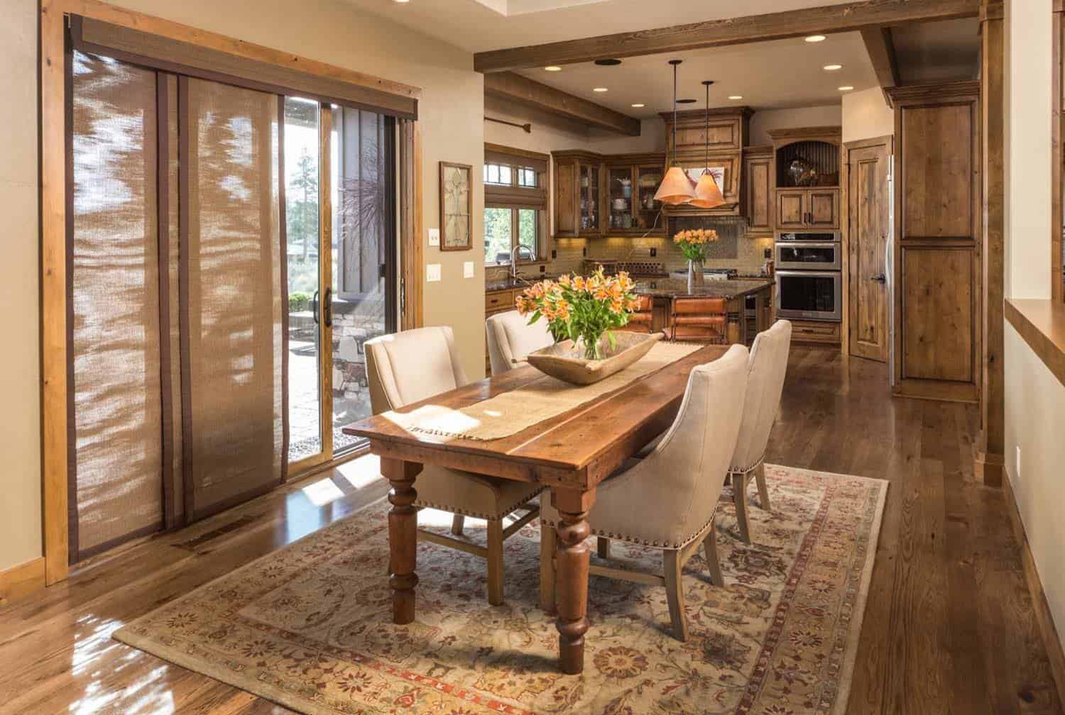 rustic lodge dining room