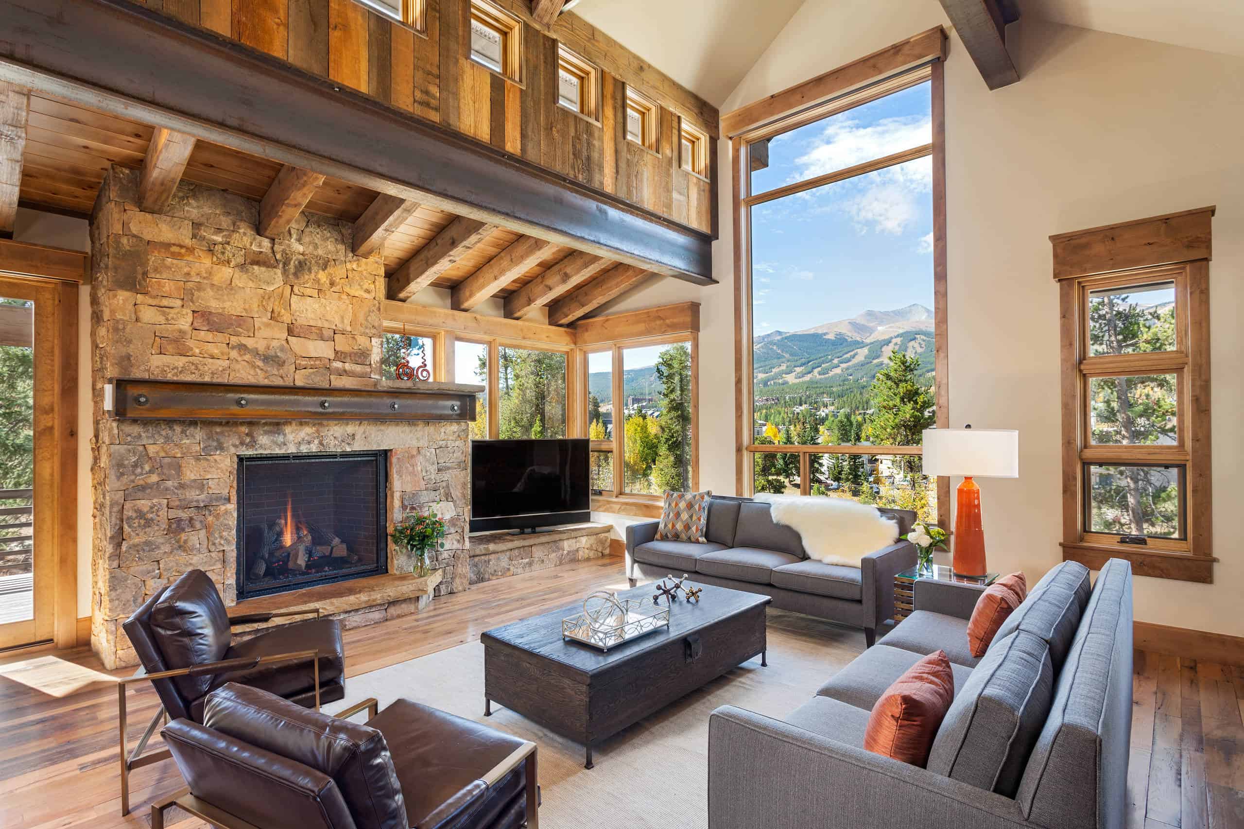 rustic lodge living room