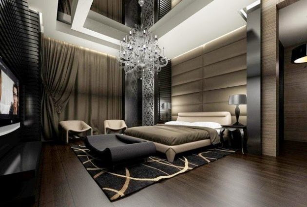 16 Fascinating Bedrooms With Extravagant Chandeliers