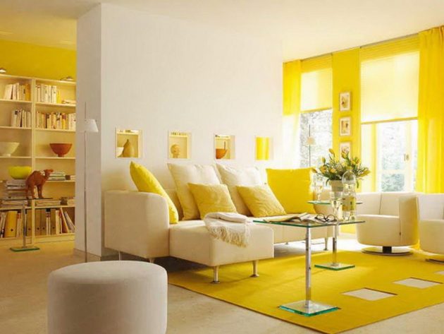 18 Inspirational Ideas For Decorating The Living Room With Yellow Accents