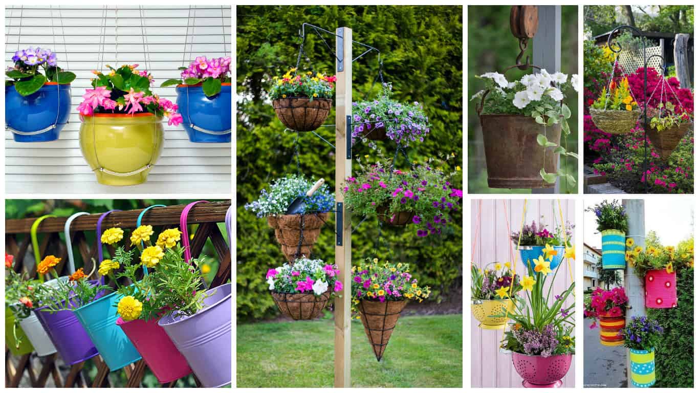 17 Fascinating Examples How To Arrange Hanging Flowers For Your Yard