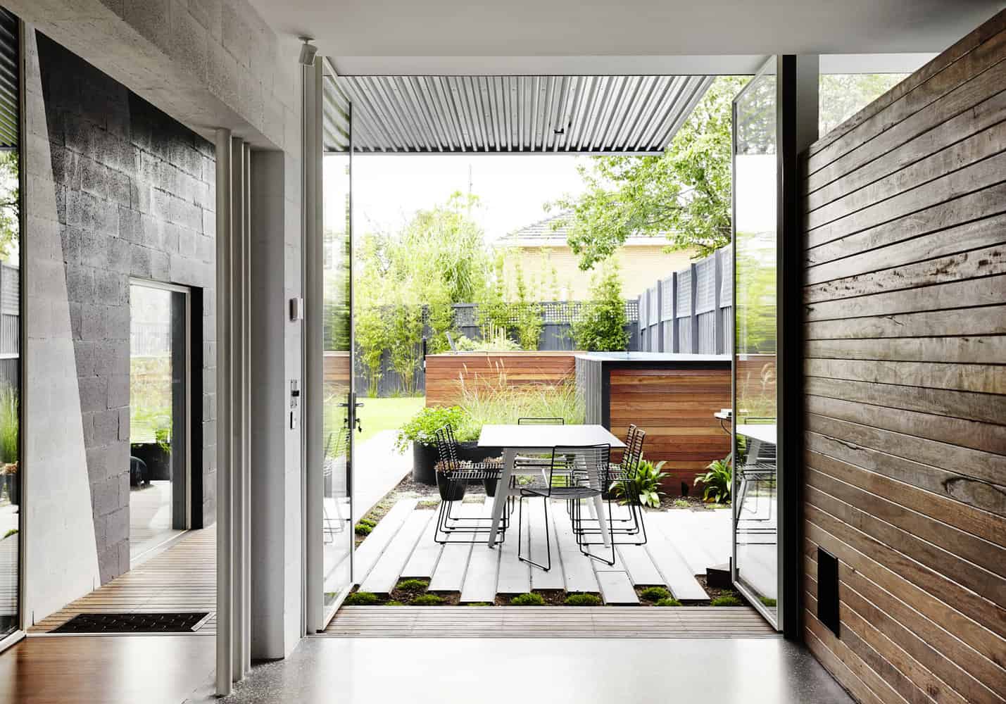Courtyard garden view from THAT House by Austin Maynard Architects